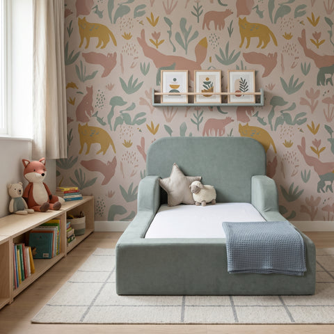 Cama Montessoriana Infantil Pluma Mini 100% Espuma - Sem Colchão, Bege Claro - imagem 1 | Modifika