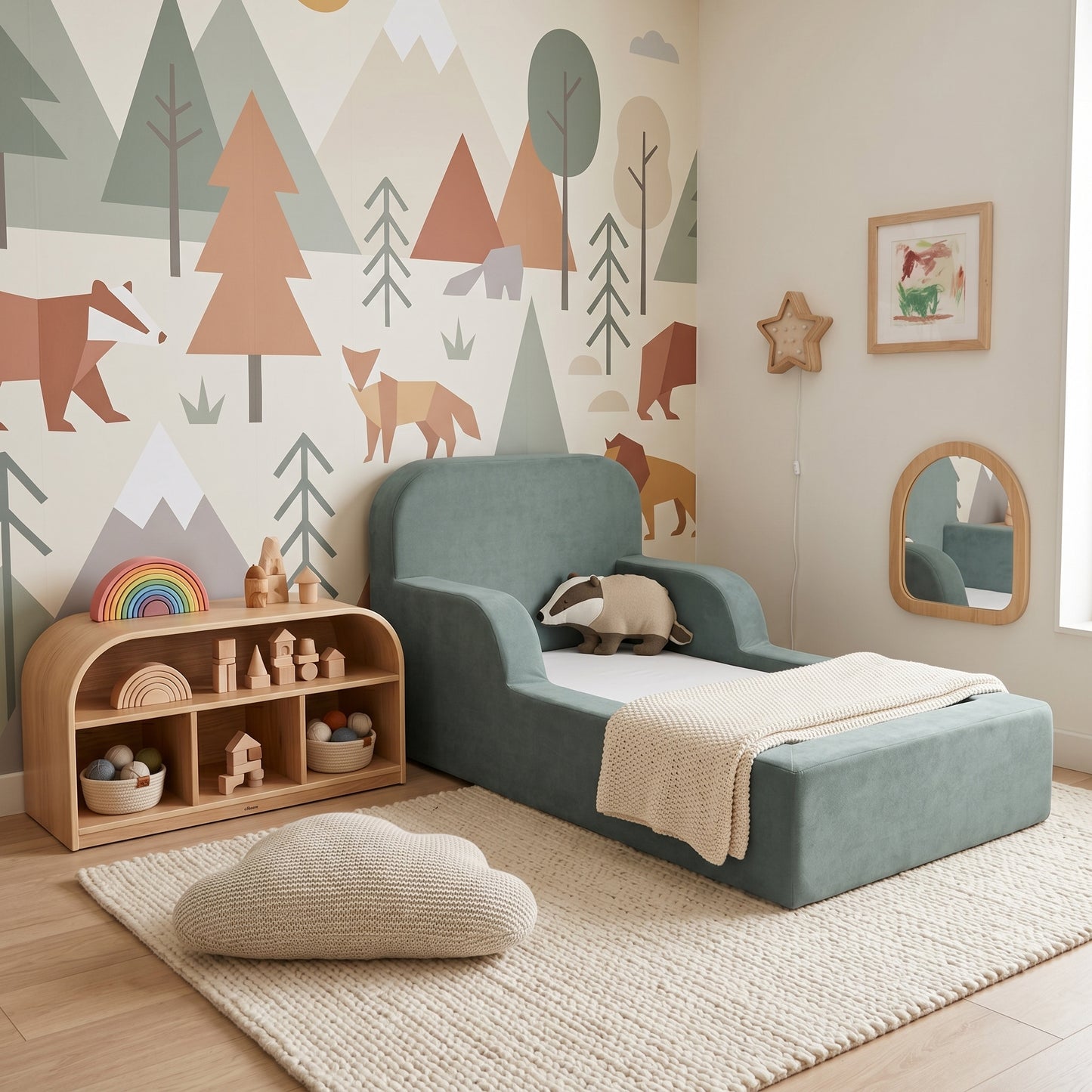 Cama Montessori Infantil Lumi Mini 178 cm 100% Espuma Modifika