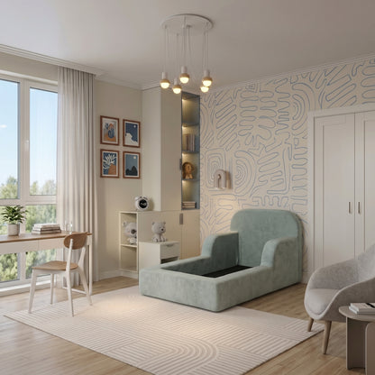 Cama Montessoriana Infantil Pluma Mini 100% Espuma - Com Colchão, Bege Claro - imagem 6 | Modifika