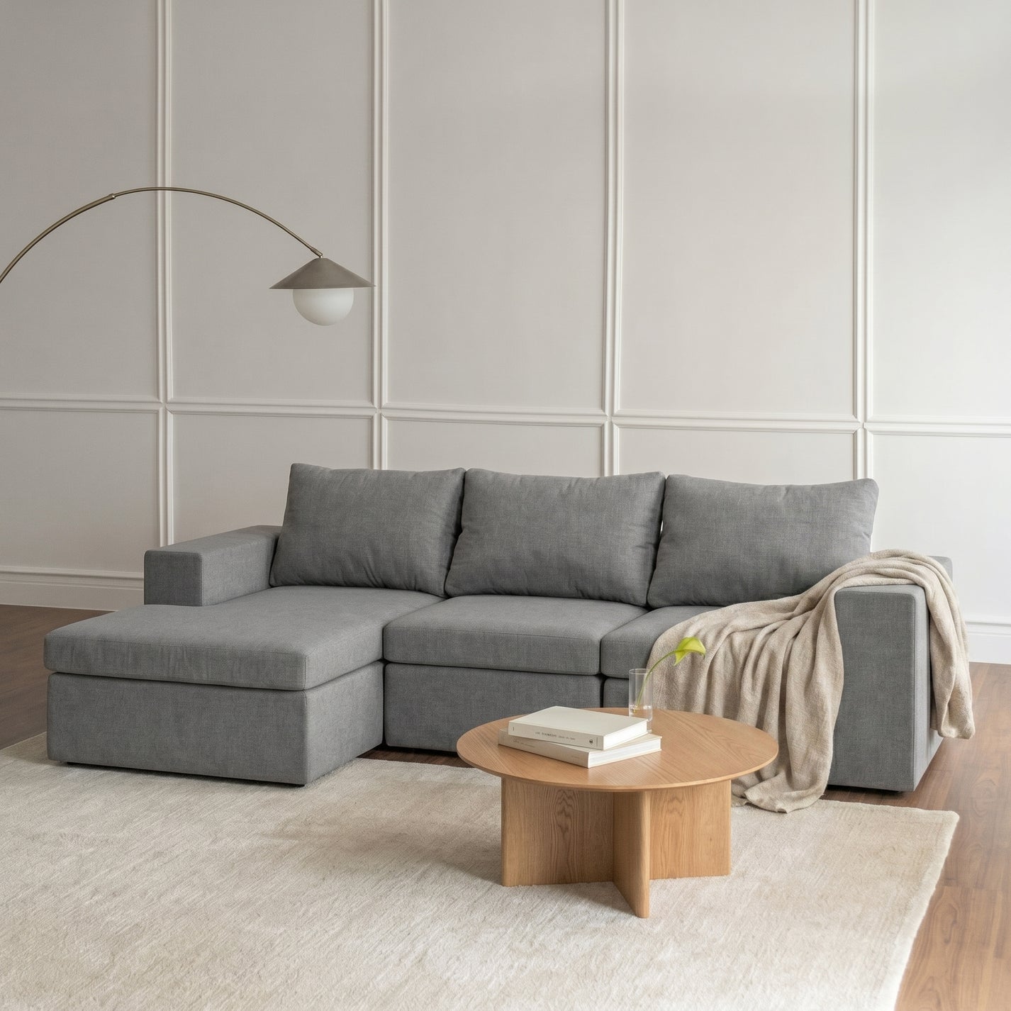 Sofá Modular Sensi 3 Módulos com Chaise e Capa Removível - imagem 22 | Modifika