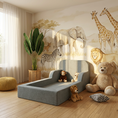 Cama Montessoriana Infantil Lumi Mini 178 cm 100% Espuma - Com Colchão, Verde Menta - imagem 9 | Modifika