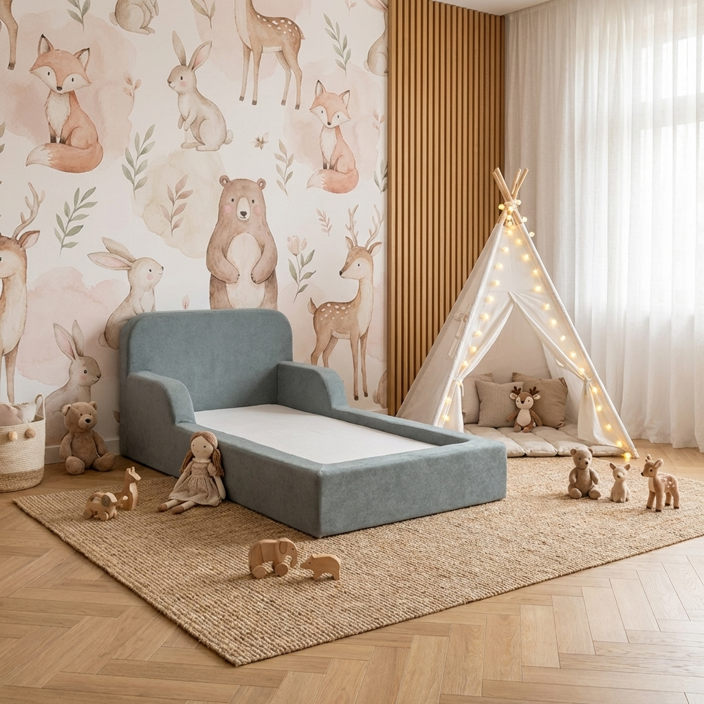 Mini Cama Montessoriana Lumi Com Colchão 178cm