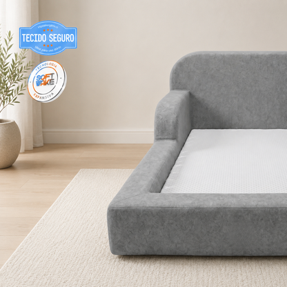 Cama Montessoriana Infantil Pluma Solteiro 100% Espuma | Modifika