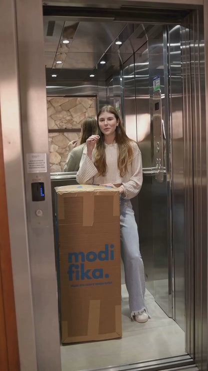 Poltrona Comfy Multifuncional com Porta-Copos Tecido Bouclé