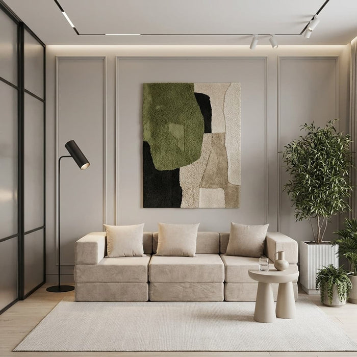 Sofá-Cama Modular Cobbi 3 Lugares com Capa Removível